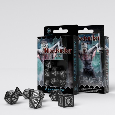 Kości RPG Krwiopijców: Czarno-Srebrne