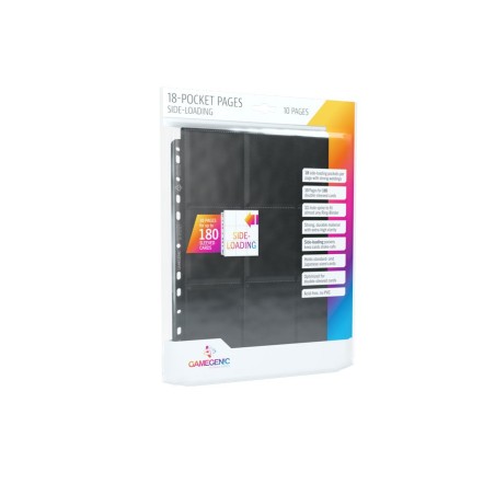 Strony do albumu na karty-czarne: Gamegenic 18-Pocket Pages Sideloading - Black (10 szt)
