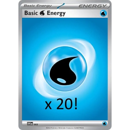 Pokemon TCG: Water energy (wodna energia) Pakiet 20szt! ORYGINALNA