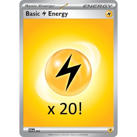 Pokemon TCG: Electric energy (elektryczna energia) Pakiet 20szt! ORYGINALNA