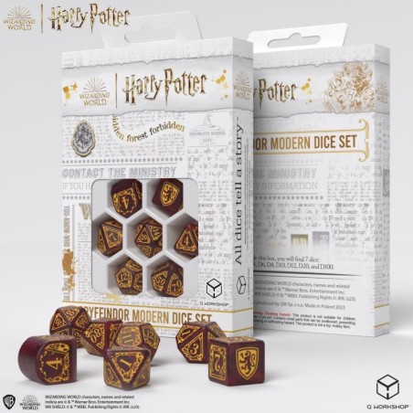 Harry Potter: Zestaw Kości Modern Gryffindor - Czerwony