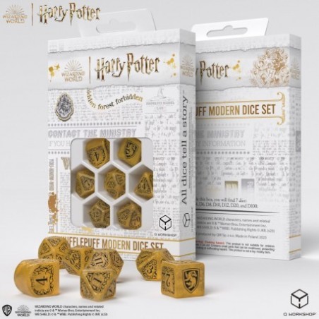 Harry Potter: Zestaw Kości Modern Hufflepuff - Żółty