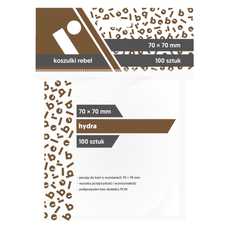 Koszulki na karty Rebel (70x70 mm) "Hydra", 100 sztuk