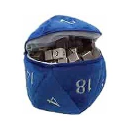 UP - D20 Plush Dice Bag - Blue - Kostka pluszowa Niebieska z sakiewką