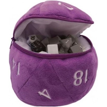 UP - D20 Plush Dice Bag - Purple - Kostka pluszowa Fioletowa z sakiewką