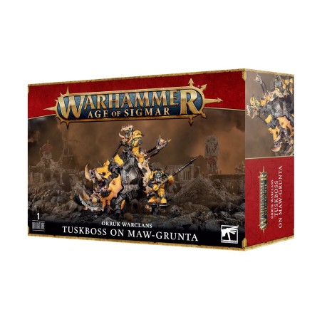 Warhammer Age of Sigmar Orruk Warclans: Tuskboss on Maw-grunta