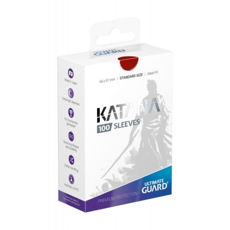 Ultimate Guard Katana Sleeves - Standard Size: Red (Czerwony)