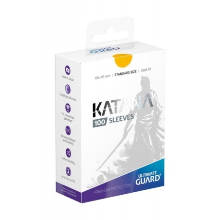 Ultimate Guard Katana Sleeves - Standard Size: Yellow (Żółte)