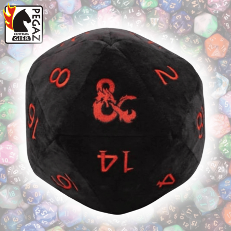 Kostka Pluszowa GIGANT Dungeons & Dragons - Jumbo D20 Dice Plush CZARNA Ultra-Pro