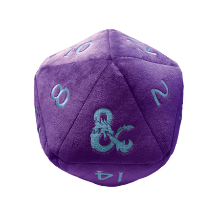 UP - DICE - JUMBO D20 NOVELTY DICE PLUSH IN PURPLE WITH WHITE NUMBERING (Duża pluszowa kostka)