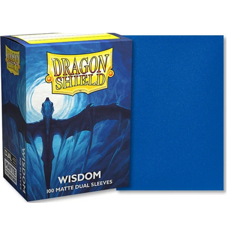 Koszulki Dragon Shield matte dual sleeves Wisdom standard size (Granatowe na zewnątrz, czarne wewnątrz)