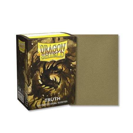Koszulki Dragon Shield matte dual sleeves Truth standard size (Piaskowe na zewnątrz, czarne wewnątrz)