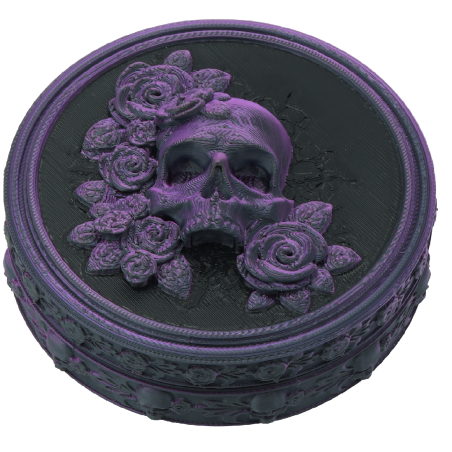 Memento mori - magnetyczny pojemnik na kości RPG - pudełko/ogranizer/etui