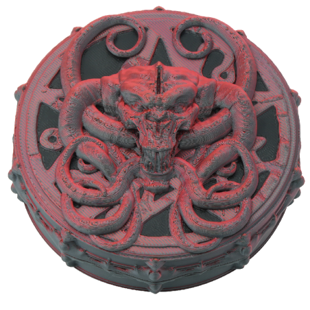 Demon - magnetyczny pojemnik na kości RPG - pudełko/ogranizer/etui