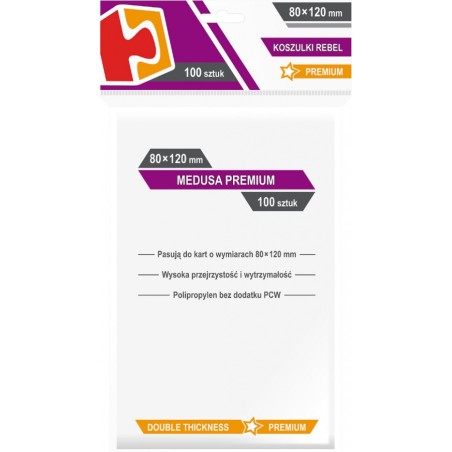 Koszulki na karty Medusa Premium (80x120 mm) 100 sztuk  Rebel