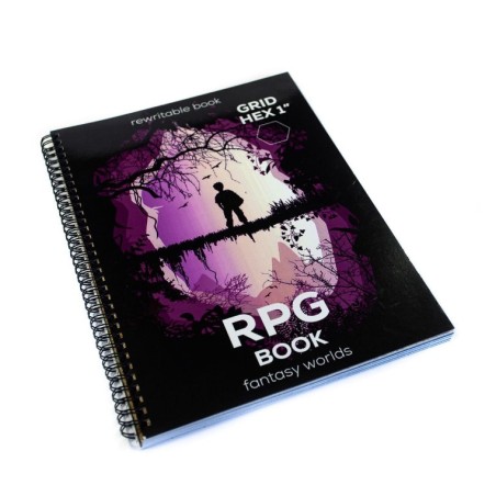 Księga RPG A4 - siatka heksagonalna