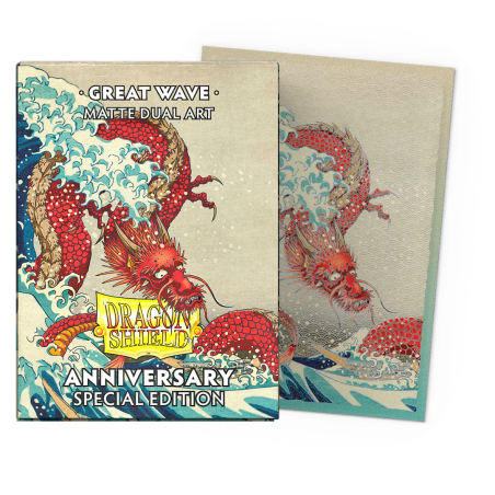Koszulki Obrazkowe Rocznicowe Metaliczne 'Great Wave' Dragon Shield 100 sztuk