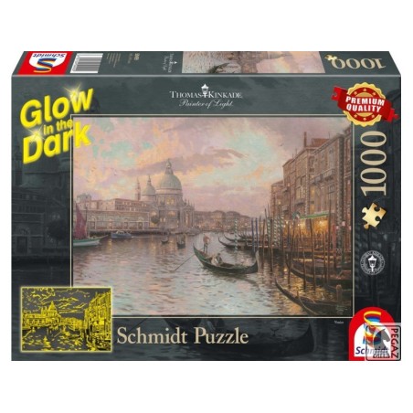 PQ Puzzle 1000 el. THOMAS KINKADE Ulice Wenecji (świecą w ciemności)