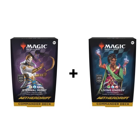 PAKIET: Magic the Gathering: Aetherdrift - Commander Deck: Living Energy + Eternal Might