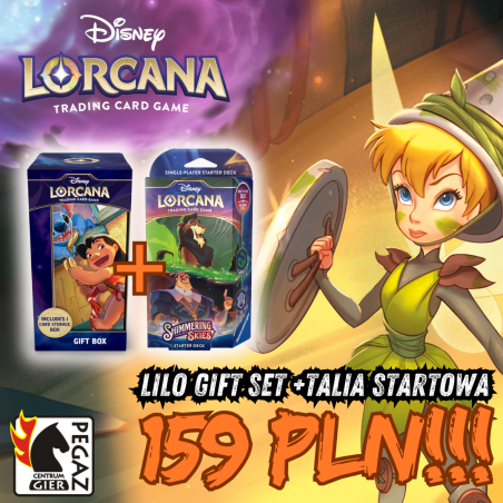 Disney Lorcana TCG: Lorcana PAKIET PROMO Lilo Gift Box +TALIA STARTOWA
