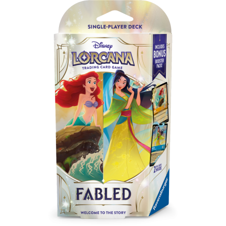 Disney Lorcana TCG: Fabled - Deck Amber & Sapphire (Ariel & Mulan)