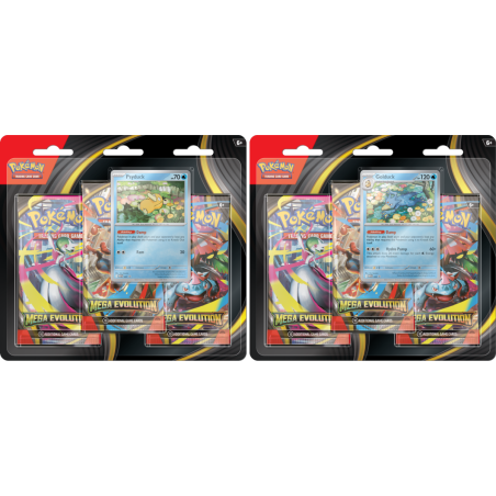Pokemon TCG: Mega Evolution: 3-Pack Blister x2 (Psyduck + Golduck)