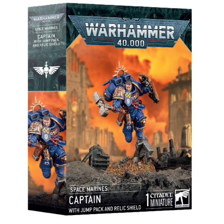 Warhammer 40.000 Captain with Jump Pack and Relic Shield