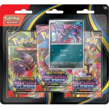 Pokemon TCG: Mega Evolution: Phantasmal Flames - 3-Pack Blister Sneasel