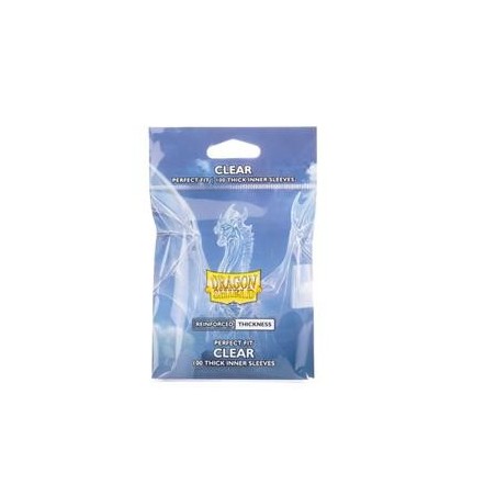 Dragon Shield Standard size Perfect fit - Inner Sleeves - Thick Inner Clear (100 Sleeves)