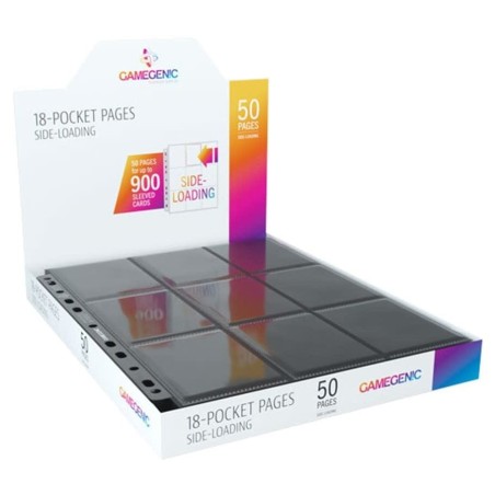 Strony do albumu na karty-czarne: Gamegenic 18-Pocket Pages Sideloading - Black (50 szt)