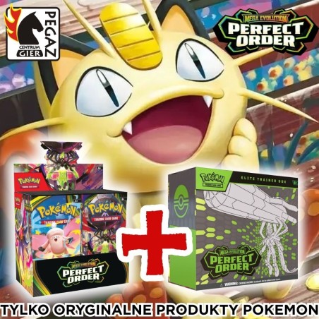 Pokemon TCG: Mega Evolution - Perfect Order - Booster Box +Elite Trainer Box Pakiet Promo