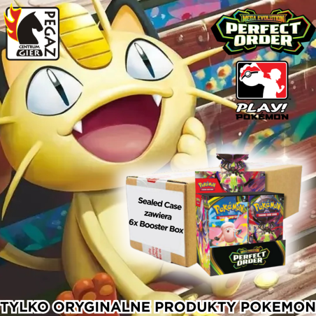 Pokemon TCG: Mega Evolution - Perfect Order - Booster Case SEALED (zawiera 6x booster box)
