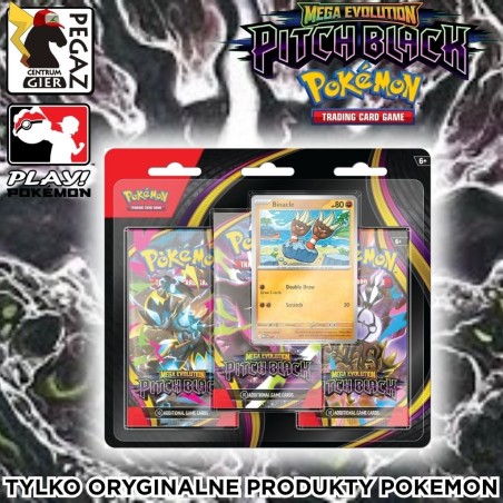 Pokemon TCG: Mega Evolution - Pitch Black - 3-Blister Pack (3PK)