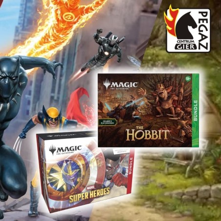 PAKIET Magic the Gathering: The Hobbit: Bundle + Marvel Super Heroes Bundle