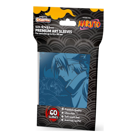 Naruto Mythos TCG: Premium Art Sleeves Blue Sasuke