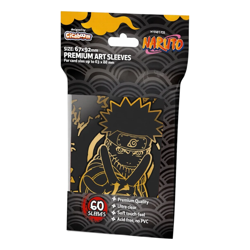 Naruto Mythos TCG: Premium Art Sleeves Gold Naruto