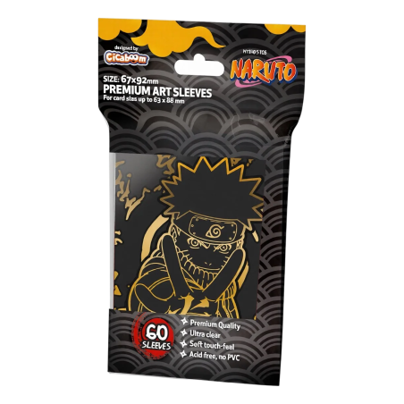 Naruto Mythos TCG: Premium Art Sleeves Gold Naruto