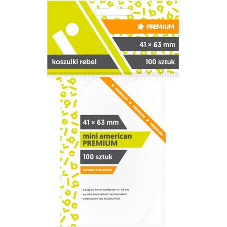 Koszulki na karty Mini American Premium (41x63 mm) 100 sztuk Rebel