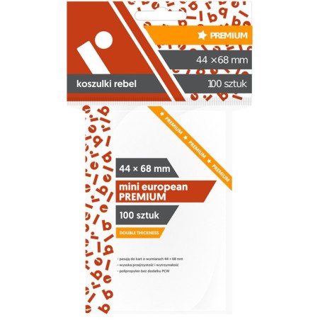 Koszulki na karty Mini European Premium (44x68 mm) 100 sztuk Rebel