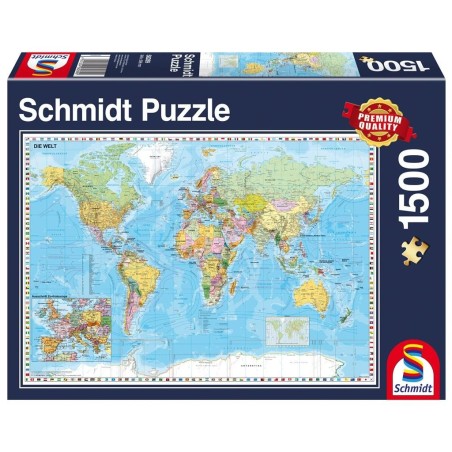 PQ Puzzle 1500 el. Mapa świata