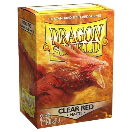 Clear Red ‘Ignicip’ Matte Dragon Shield 100 sztuk 88x63